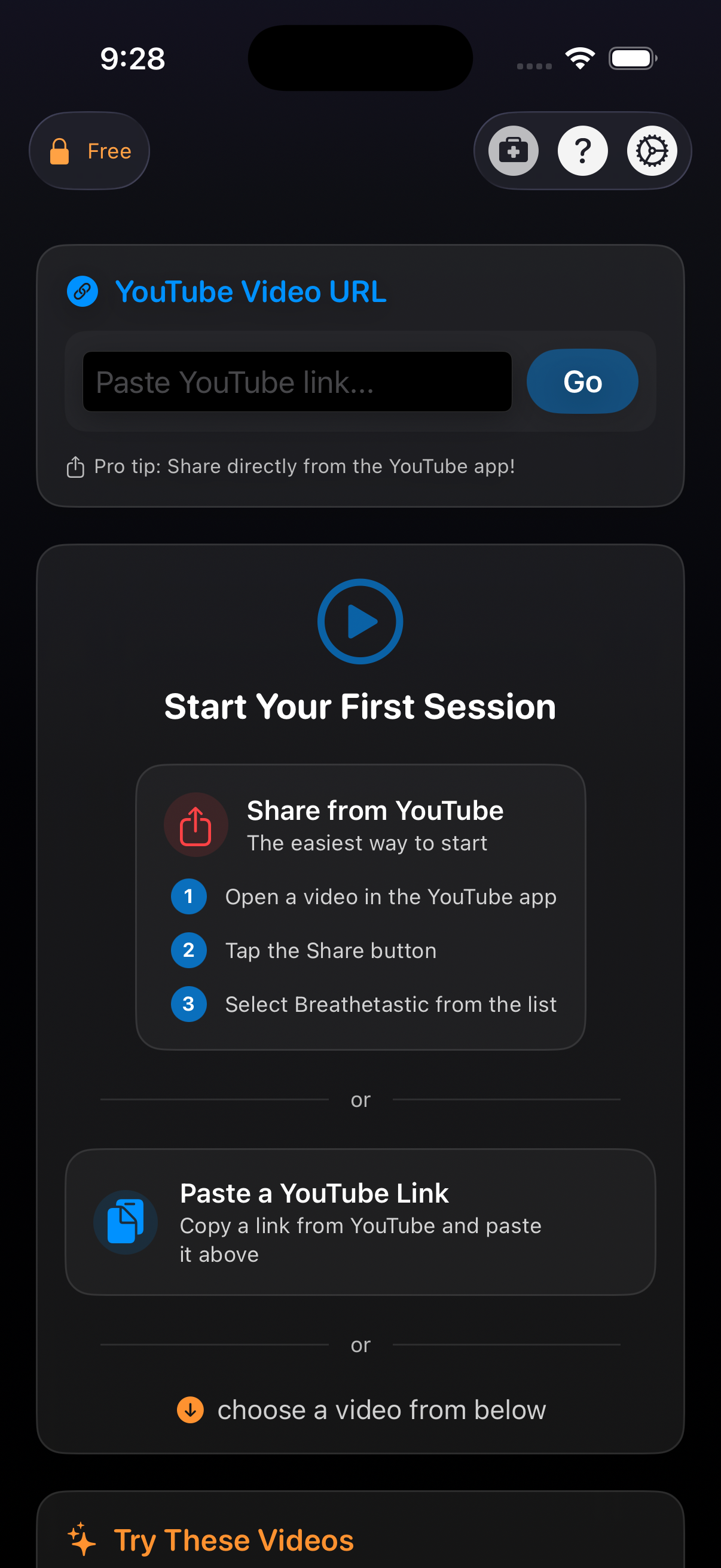 Breathetastic iOS app screenshot